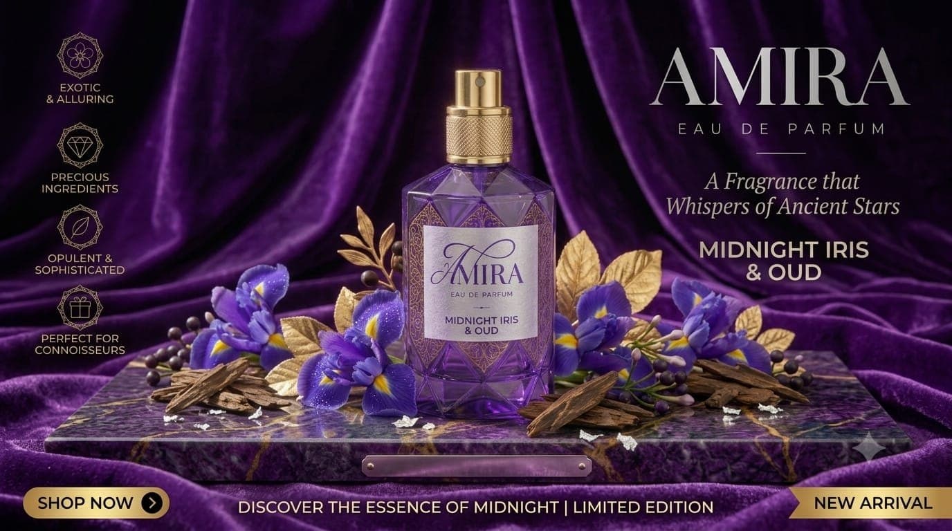 Amira Midnight Iris & Oud — new arrival, limited edition